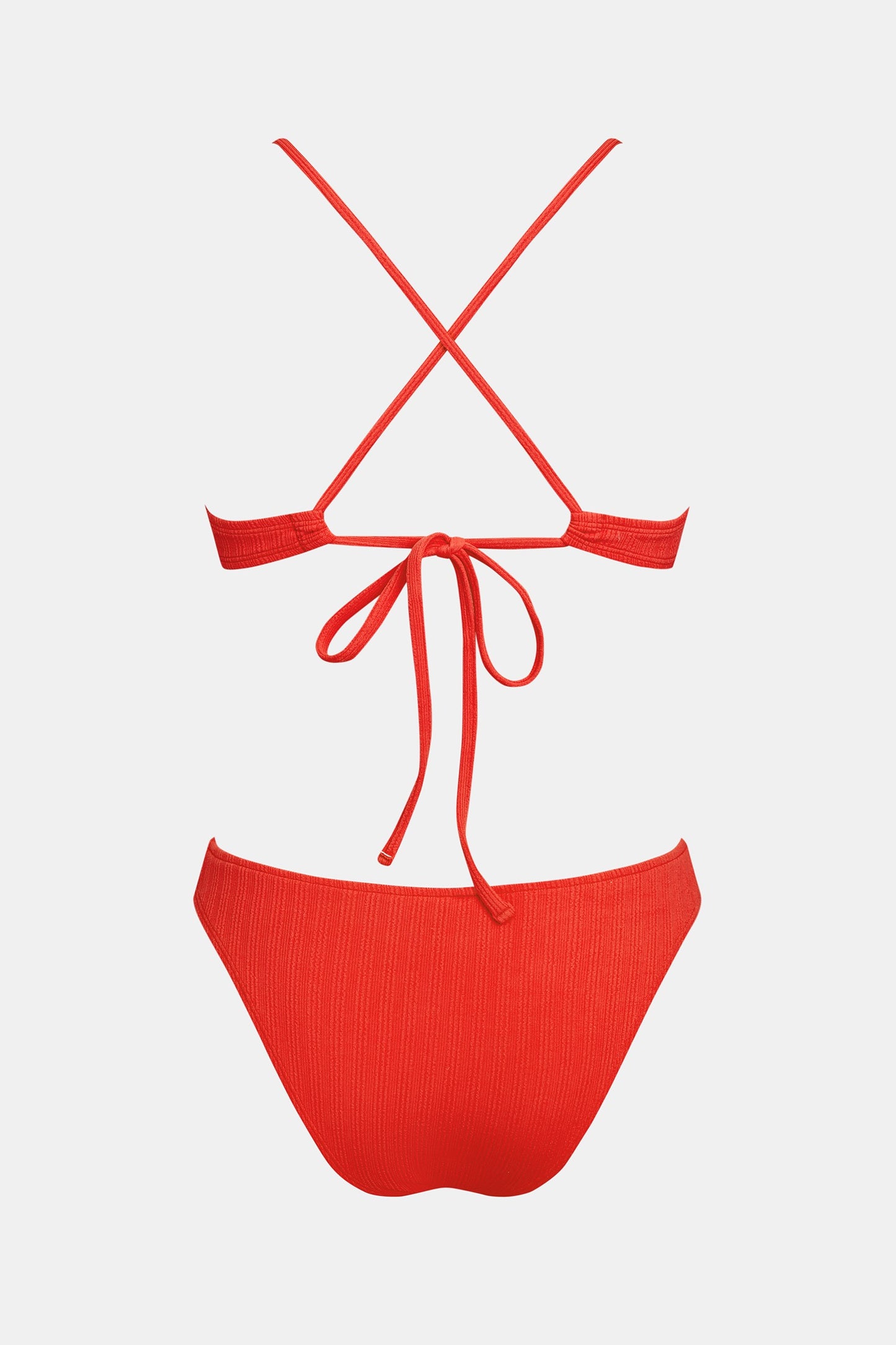 Bikini rojo , acanalado