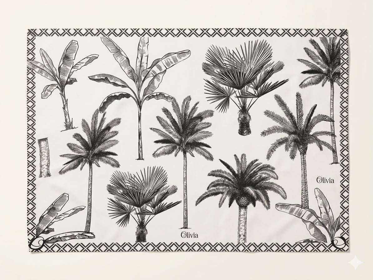 Pareos de seda estampados.