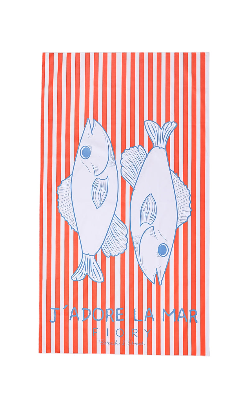 Toalla de peces, microfibra.