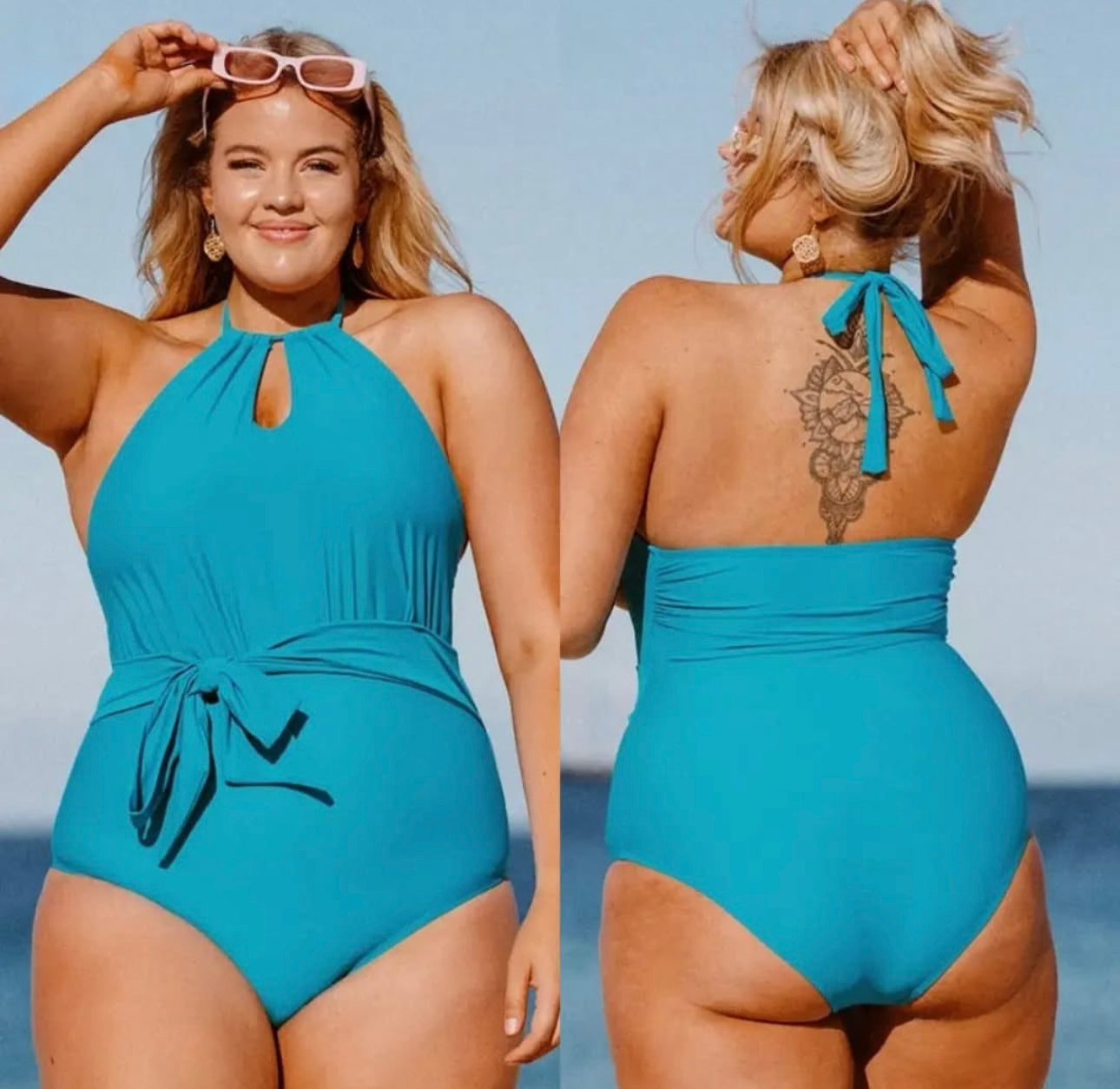 Entero unicolor , talla Plus.