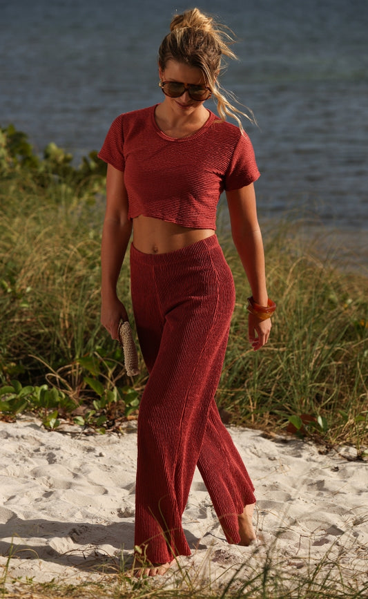 Conjunto unicolor Acanalado.