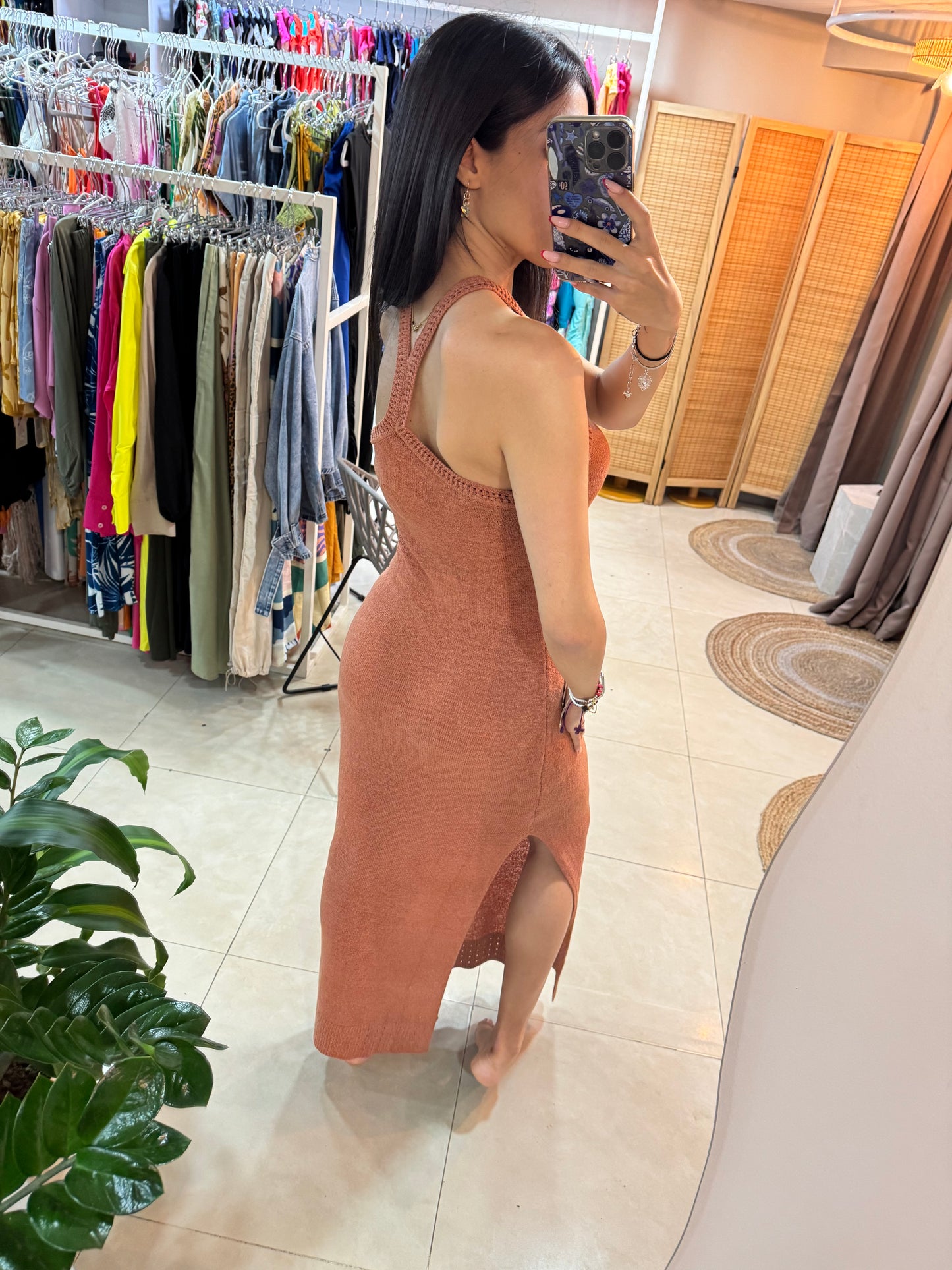 Vestido largo tejido