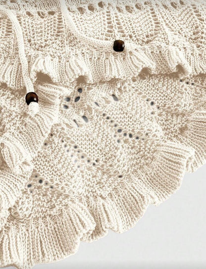 Falda corta tejida de dama.