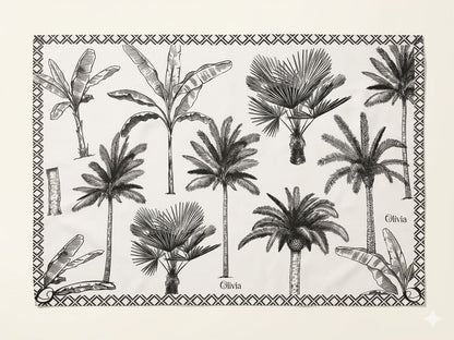 Pareos de seda estampados.