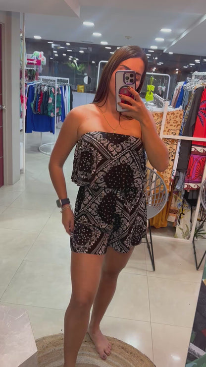 Braga corta estampada